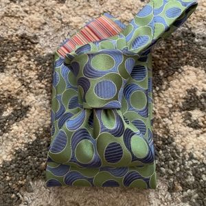 Ted Baker London Green Blue Pattern Tie